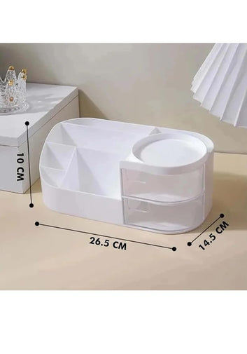 360° Rotating Dressing Table Cosmetic Bathroom Storage Organizer (MULTICOLOR)