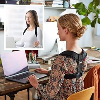 Bodhilife Adjustable Upper Back Brace for Posture for men and women