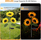 Solar Sunflower Lights,Solar Garden Light withLooking Flowers Outdoor PACK OF 1