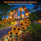 Solar Sunflower Lights,Solar Garden Light withLooking Flowers Outdoor PACK OF 1