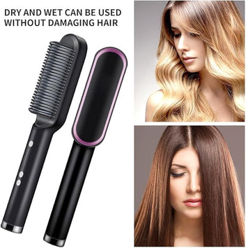 Straightener Heated Electric Comb PACK OF 1 (RANDOM COLOURS)